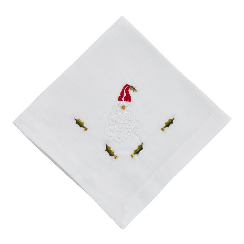 Saro Worsham Collection Polyester Embroidered Square Napkin (Set of 4)