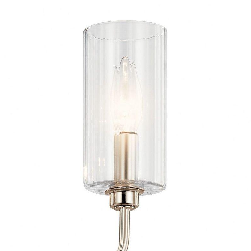 Kimrose™ 10 Light Linear Chandelier with Clear Fluted Glass Brushed Natural Brass