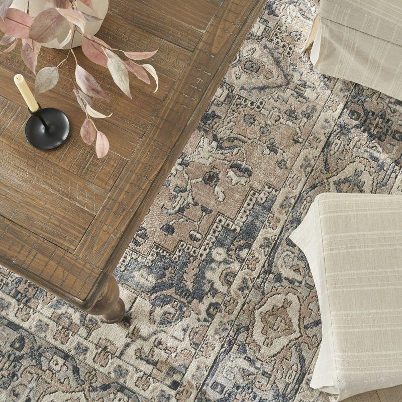 Nourison Concerto Center Medallion Indoor Rug Beige Grey 8'10" x 11'10"