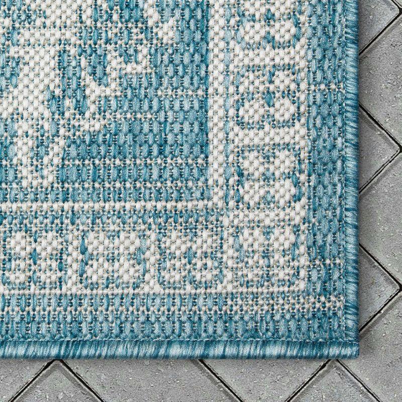 Grieves Persian Oriental Blue Indoor/Outdoor Area Rug