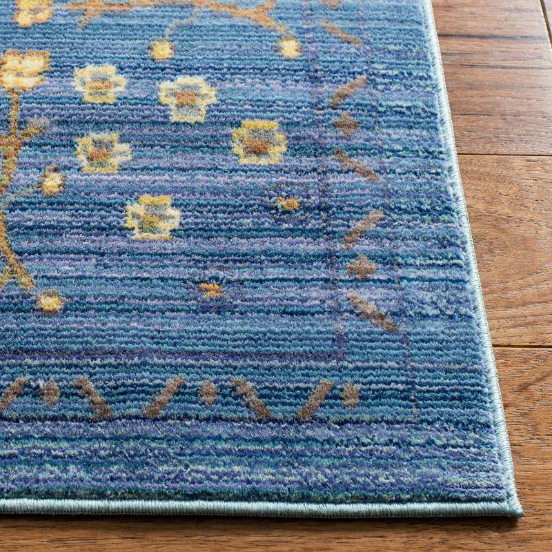 Valencia VAL108 Power Loomed Indoor Runner Rug - Blue/Multi - 2'3"x10' - Safavieh