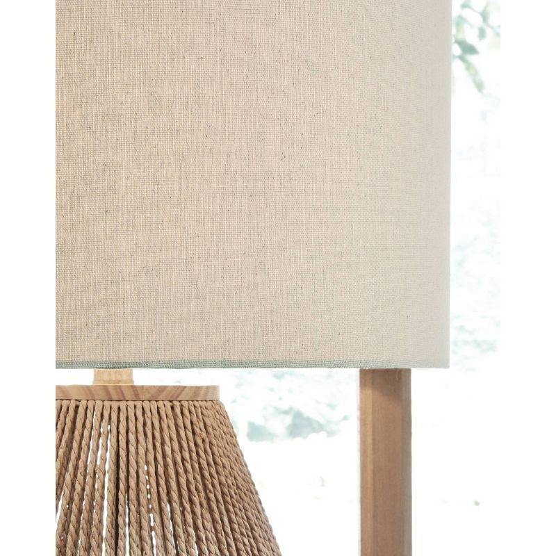 Signature Design by Ashley Clayman Table Lamp  Natural/Beige : Bohemian Style, 3-Way Lighting, UL Listed