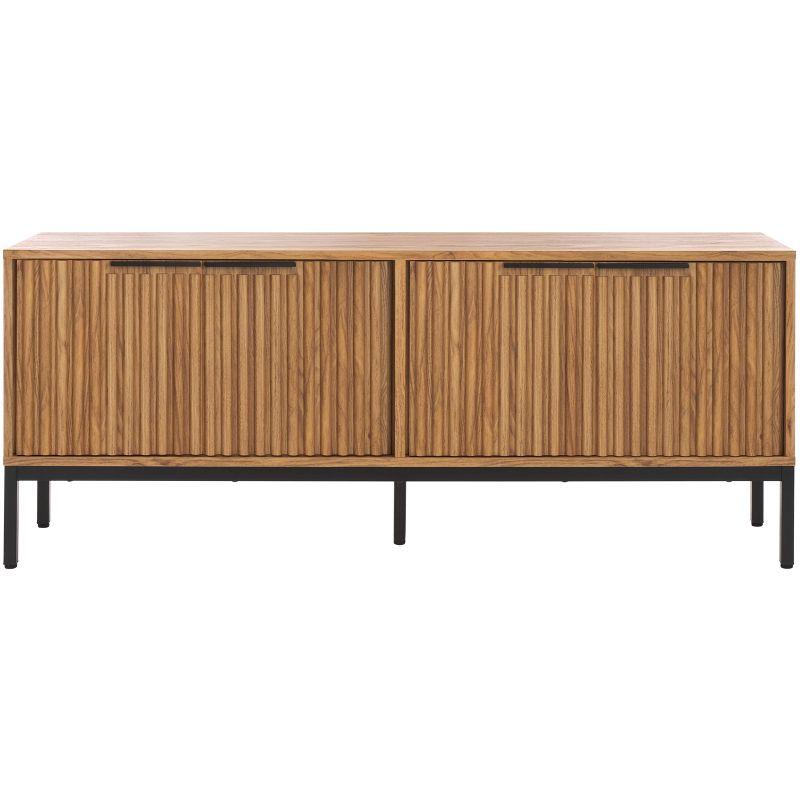 Lylia 4 Door Media Stand - MED9623 - Oak/Black - Safavieh