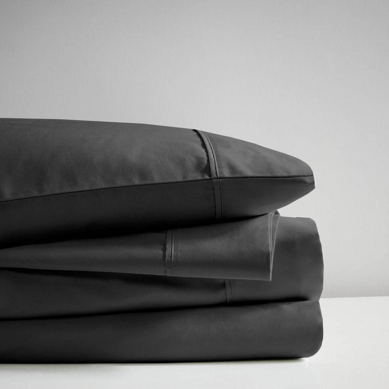 Beautyrest California King 600 Thread Count 4pc Cooling Cotton Blend Sheet Set Black