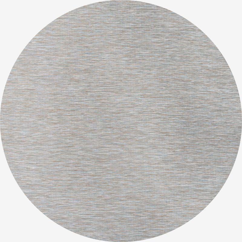 6' round Ethan Modern Flatweave Solid  Area Rug, Gray - JONATHAN Y
