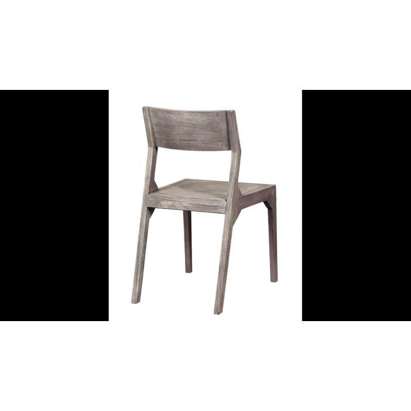 Set of 2 Yukon Angle Back Dining Chairs Gray - Treasure Trove Accents