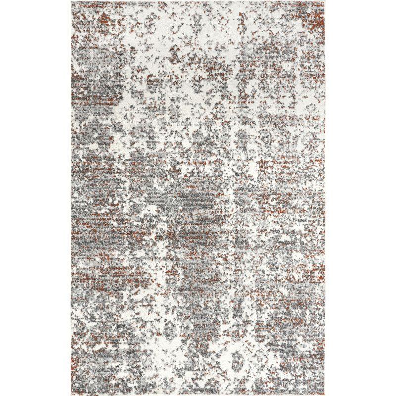 Nuloom Deedra Abstract 4x6 Indoor Area Rug for Living Room Bedroom Dining Room Kitchen, Red/Ivory