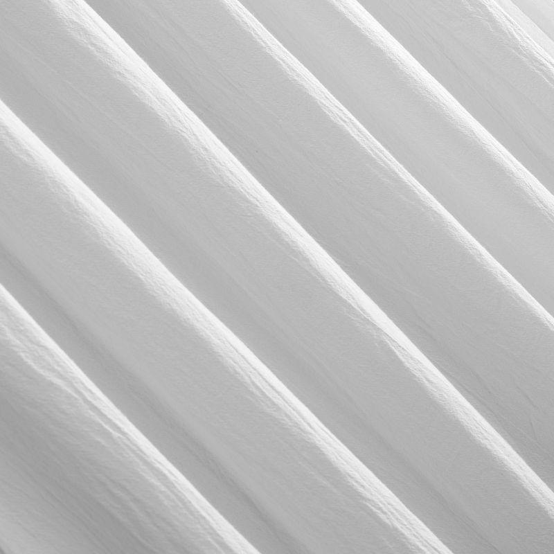 52"x95" Archaeo Light Filtering Washed Cotton Twist Tab Curtain Panel White: Modern Window Treatment, Tab Top