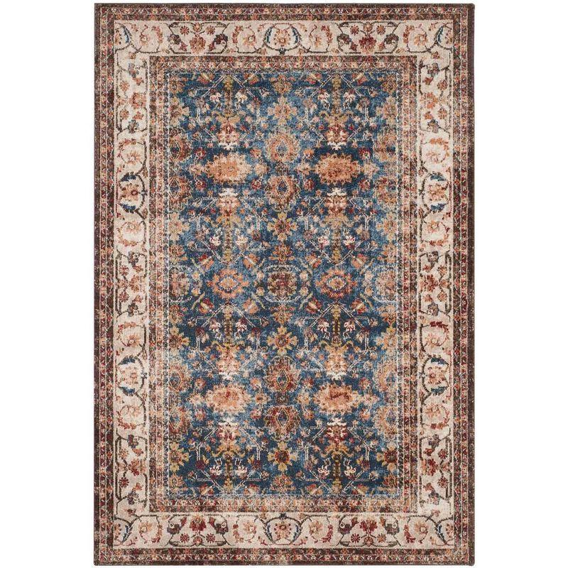 Bijar BIJ650 Power Loomed Area Rug Royal / Ivory 4' X 6' - Safavieh.