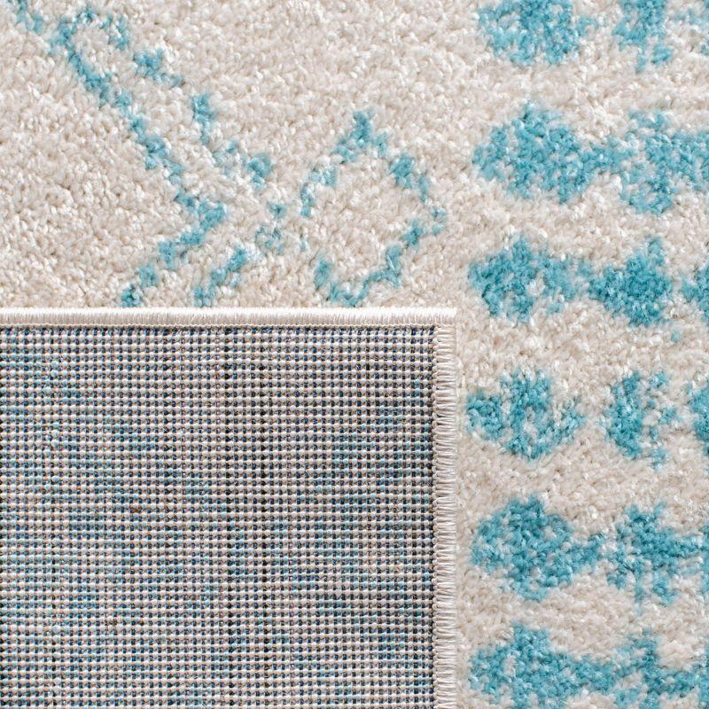 Tulum TUL229 Power Loomed Area Rug - Ivory/Turquoise - 8'x10' - Safavieh.
