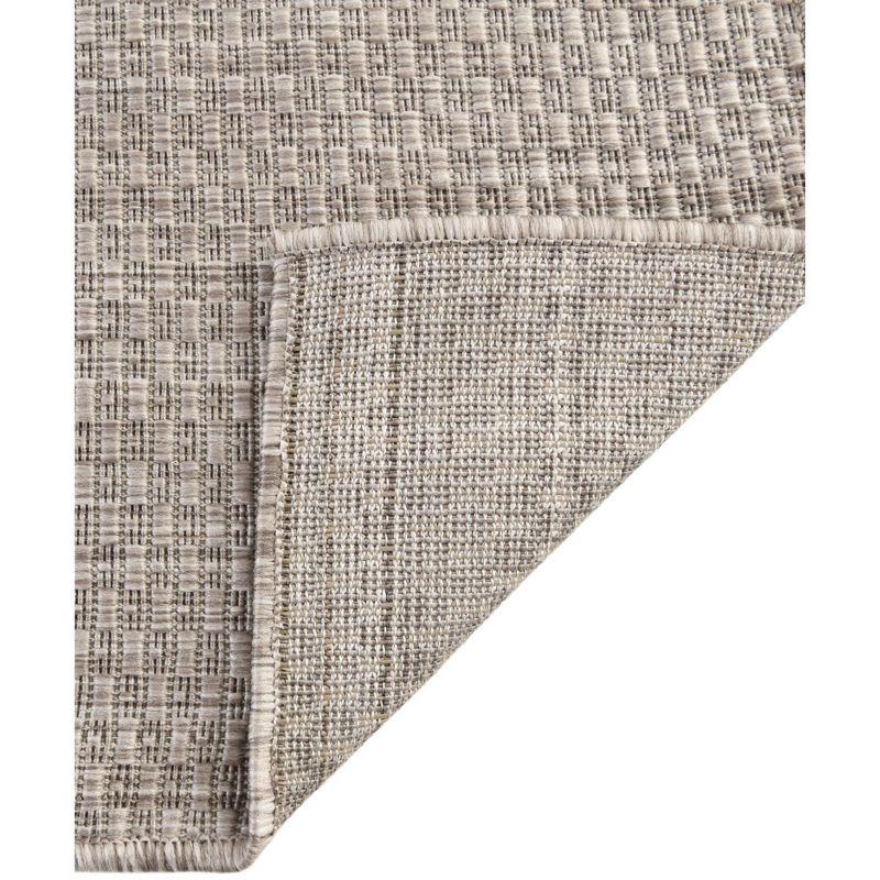 Unique Loom 4' 1 x 6' 1 Rectangle Indoor/Outdoor Solid Beige Area Rug