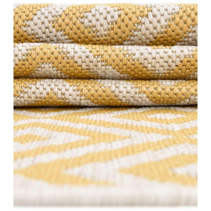 Jill Zarin 2' 0 x 6' 1 Runner Indoor/Outdoor Yellow Ivory Runner Rug