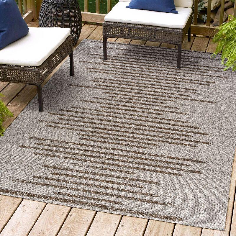 Zolak Berber Stripe Geometric Indoor/Outdoor Area Rug - JONATHAN Y