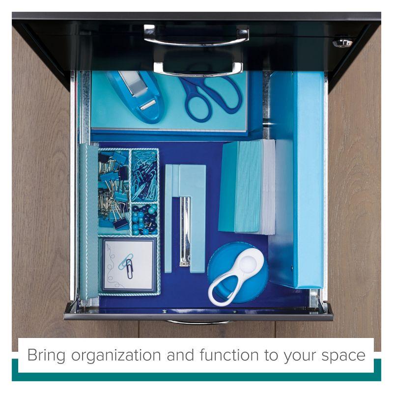 Space Solutions 18" Deep 3 Drawer Metal Organizer File Cabinet with Pencil Drawer Charcoal: Steel Vertical Storage