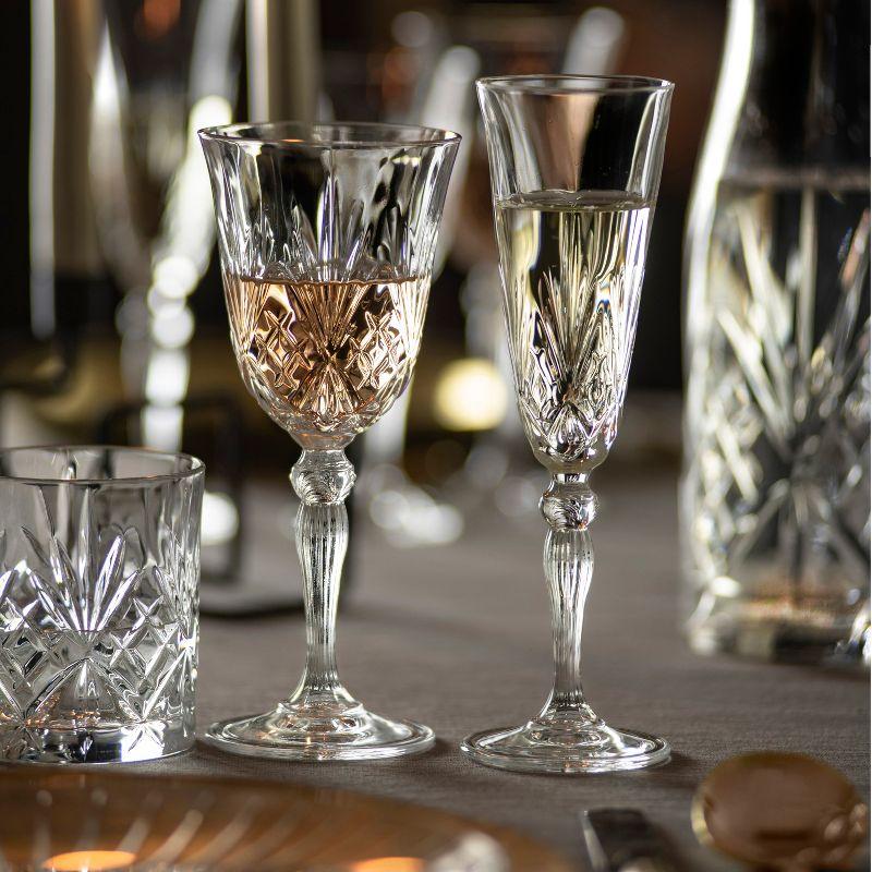 Lorren Home Trends Melodia Crystal Wine Glass set of 6