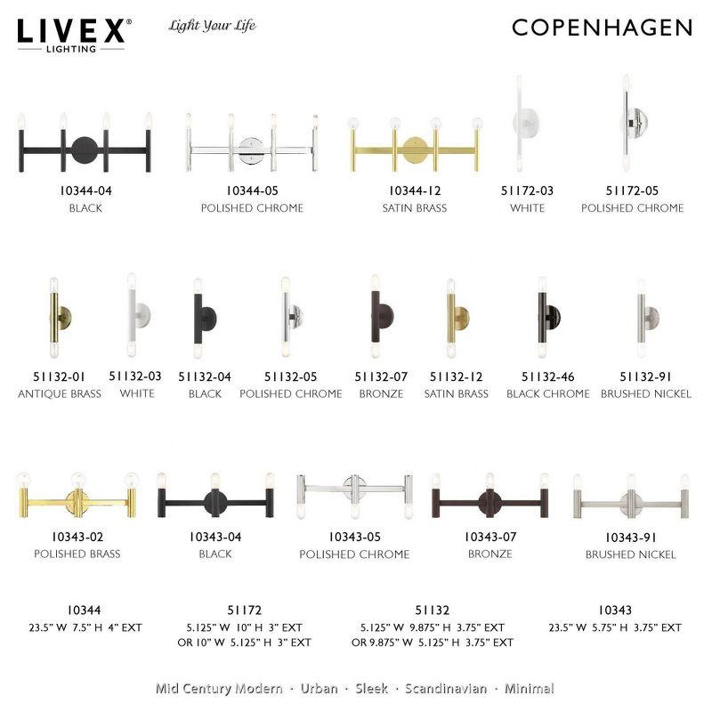 Livex Lighting Copenhagen 2 - Light Wall Light in  Brushed Nickel
