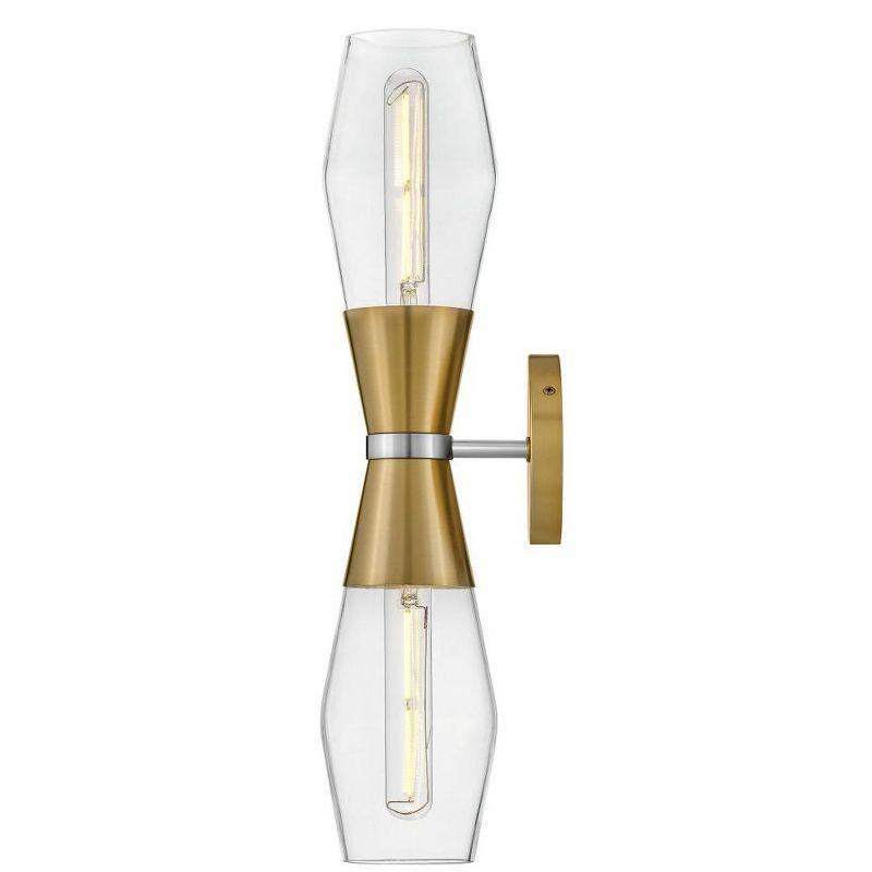 Livie 2-Light Tall Angular Wall Sconce with On/Off Button