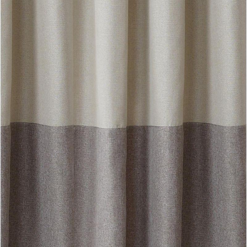 Braiden Color Block Single Blackout Window Curtain Panel - Elrene Home Fashions