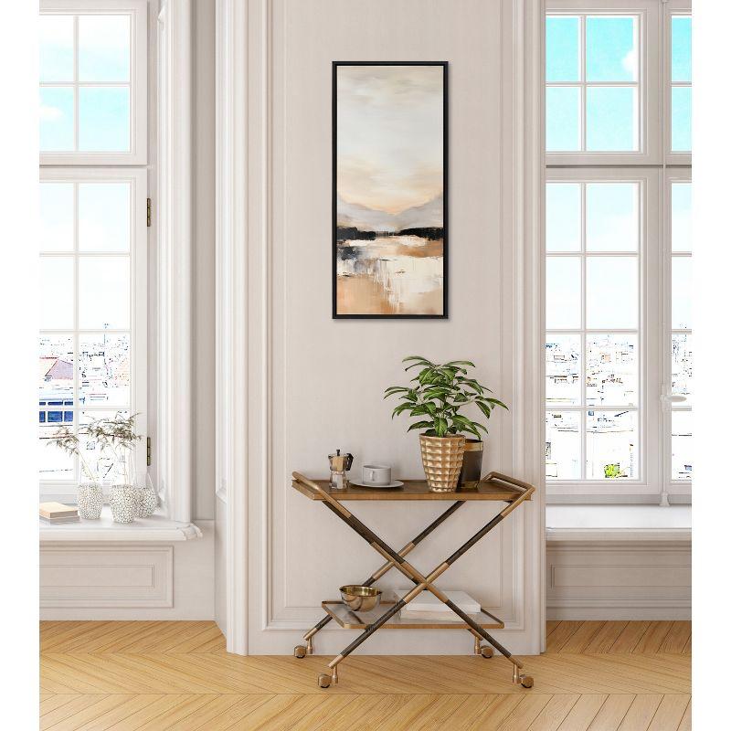 Kate & Laurel All Things Decor 18"x40" Sylvie Peaceful Landscape III Framed Canvas by Amy Lighthall Black