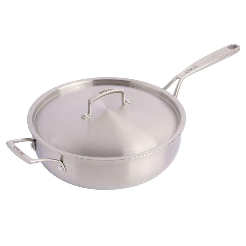 Babish 5 Quart Non-Stick Stainless Steel (18/8) Saute Pan with Lid | Wayfair