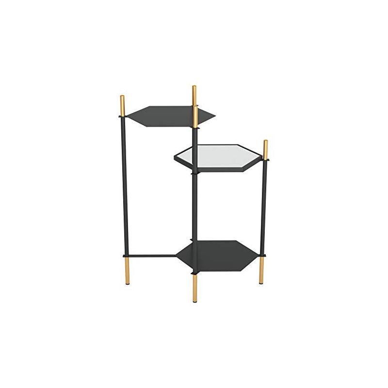 Zuo William Side Table Gold & Black