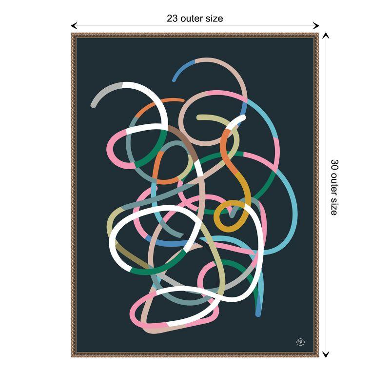 Amanti Art Color Lines by Dan Hobday Canvas Wall Art Print Framed 23 x 30-in.