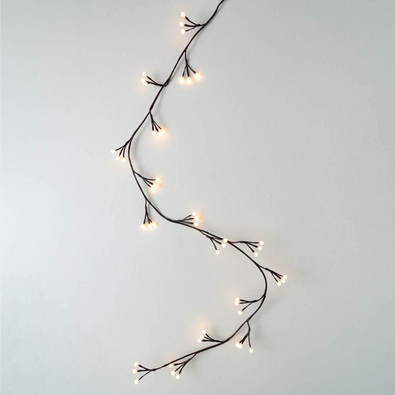 Clover Lane 84" Christmas Cluster Lighted Garland, Brown