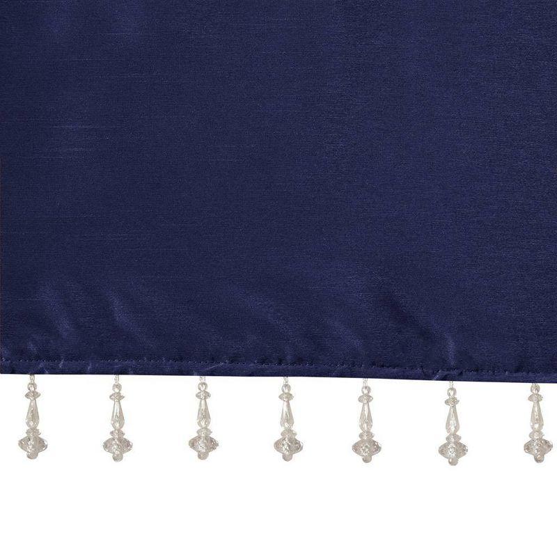 Madison Park Emilia Lightweight Faux Silk Single Valance with Beads