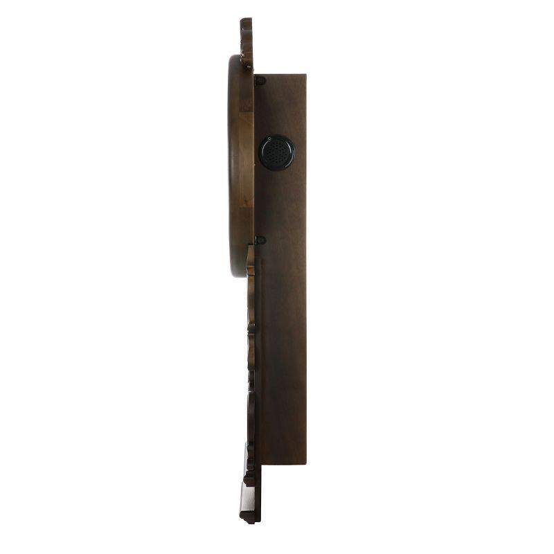 Bedford Clock Collection Chestnut Chiming Pendulum Wall Clock