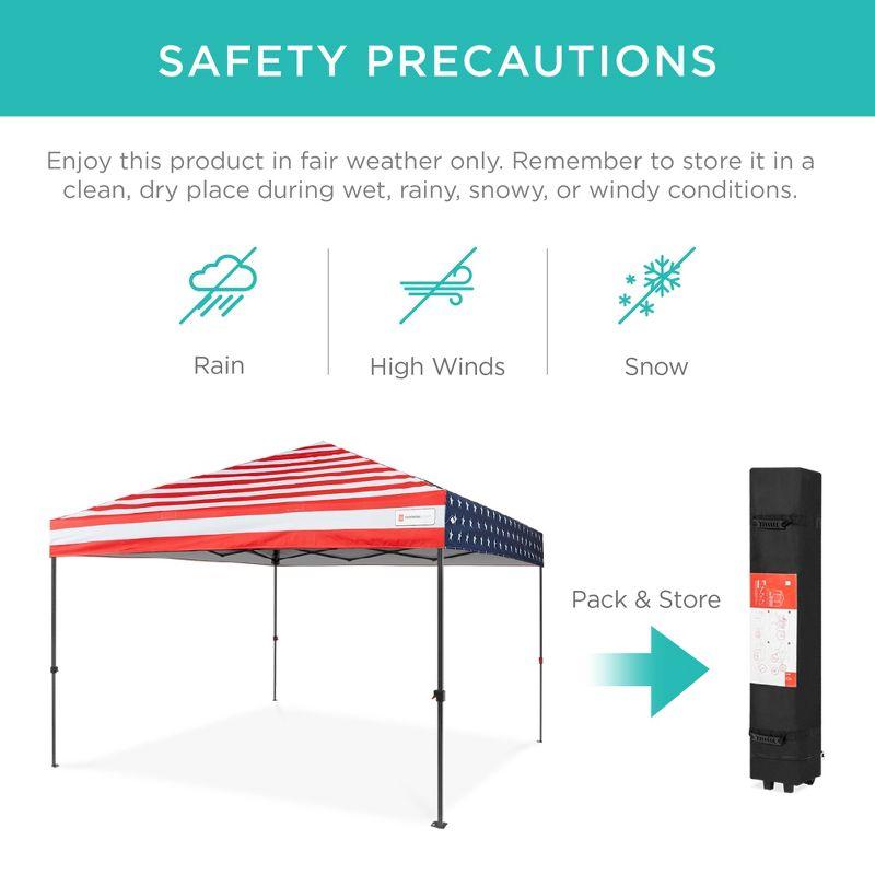 American Flag 10x10ft Easy Setup Pop Up Canopy Tent