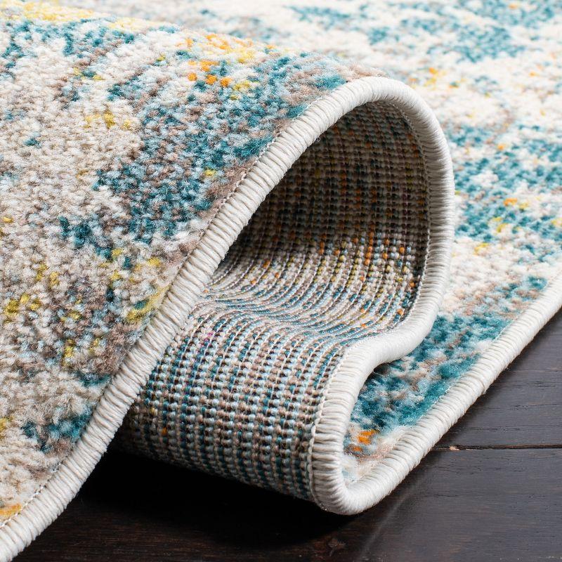 Madison MAD453 Power Loomed Indoor Area Rug - Teal/Gold - 8'x10' - Safavieh