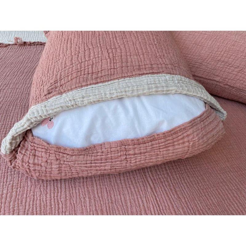 Sussexhome Soft 100% Cotton Muslin Bed Shams, Standard Size 2 Pieces Shams