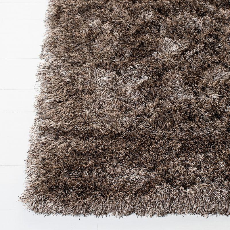 Sable Elegance 8' x 10' Hand-Tufted Wool Shag Area Rug