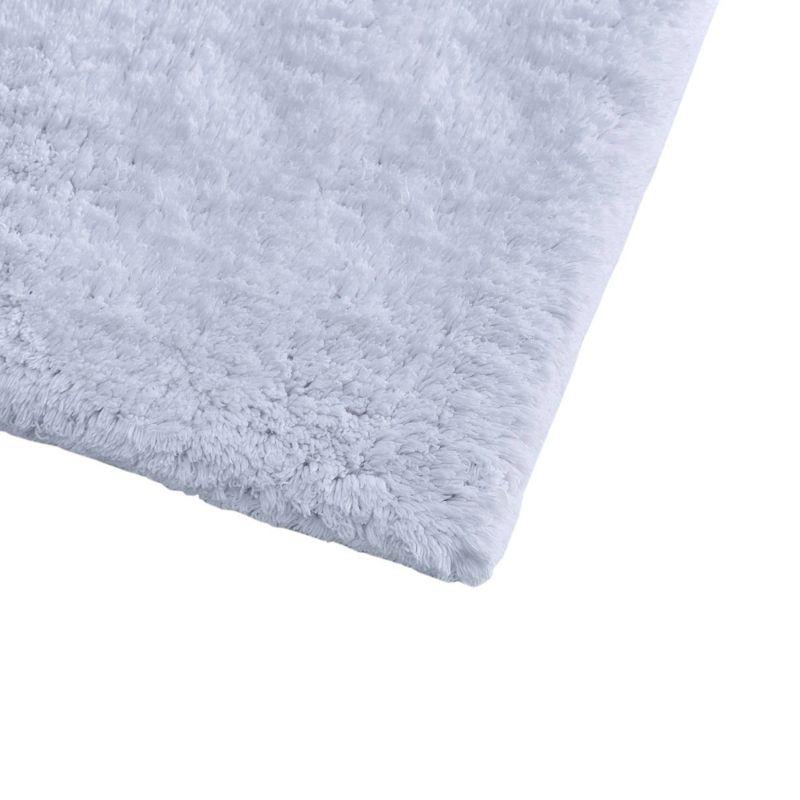 Ritzy White Cotton Tufted 2-Piece Bath Rug Set