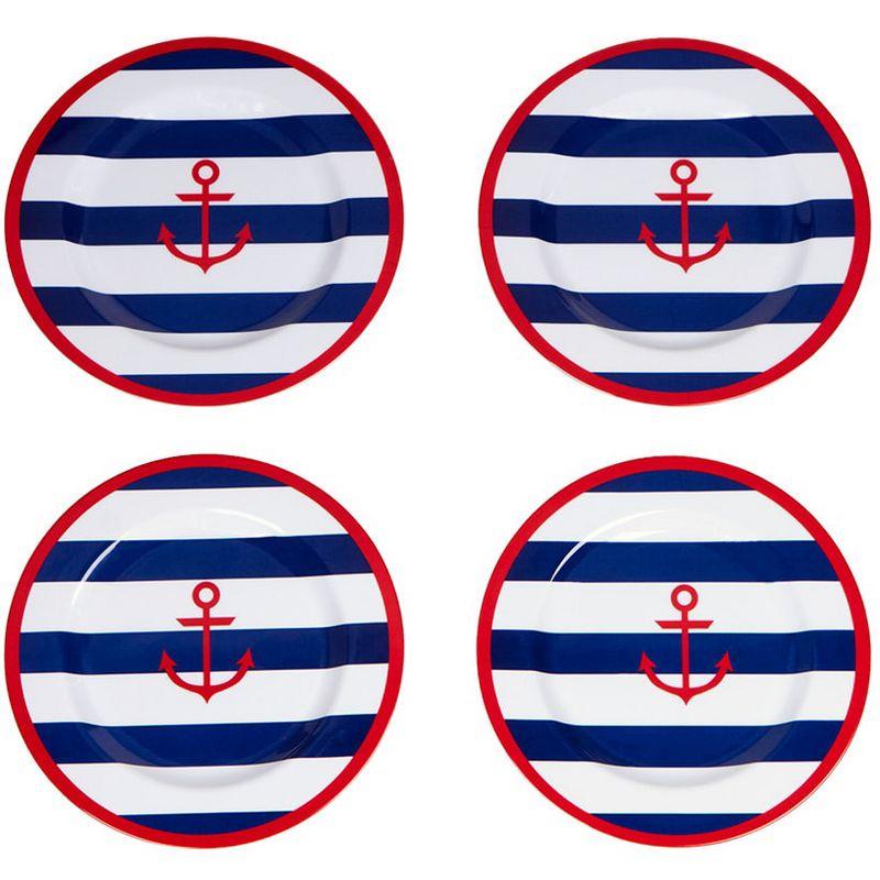 The Lakeside Collection Lake Melamine Dinnerware - Set of 4 Dinner Plates