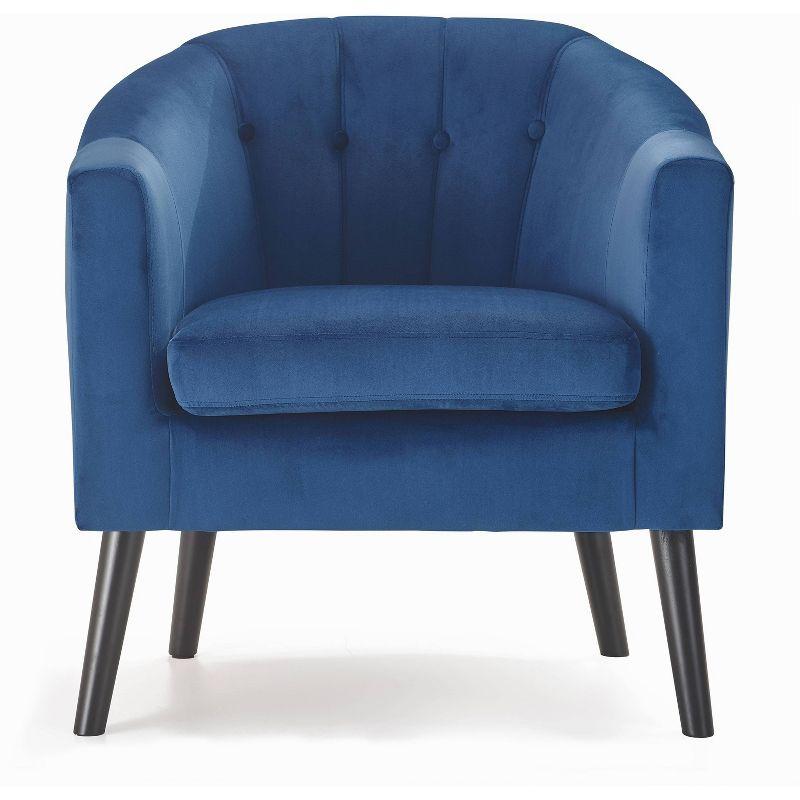 Ivey 28.5" Blue Velvet Barrel Accent Chair