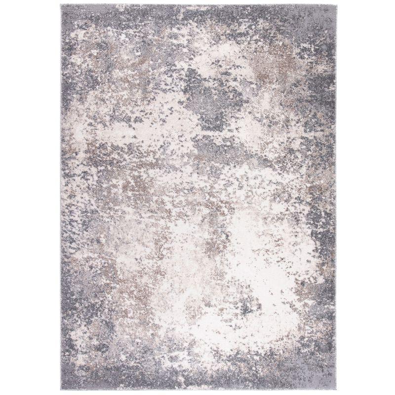 Ivory Abstract Elegance Synthetic Area Rug, 5'3" x 7'7"