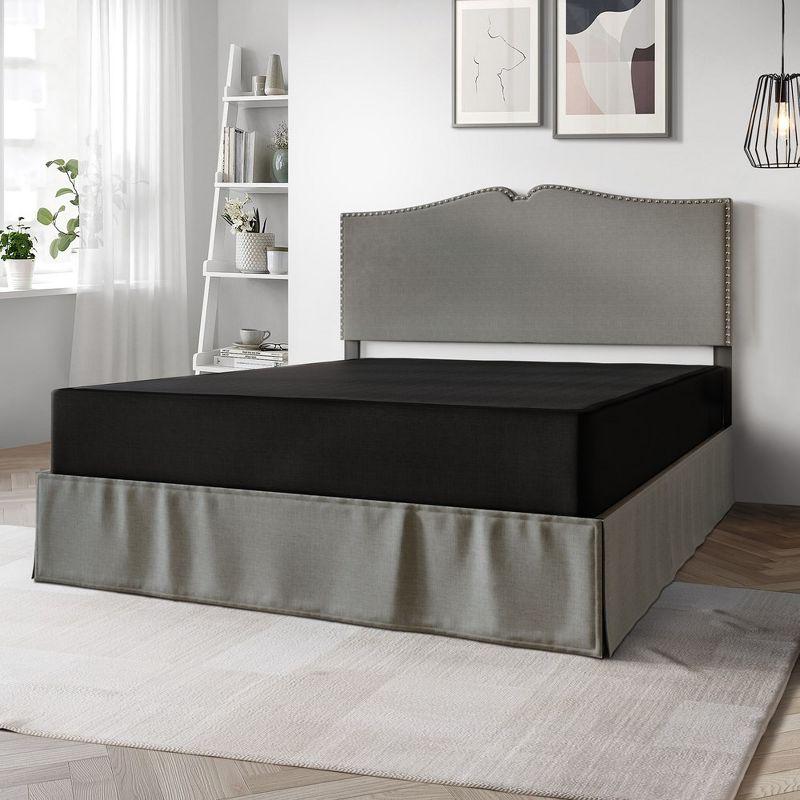 Full Black and Gray Solid Wood 8-Inch Box Spring