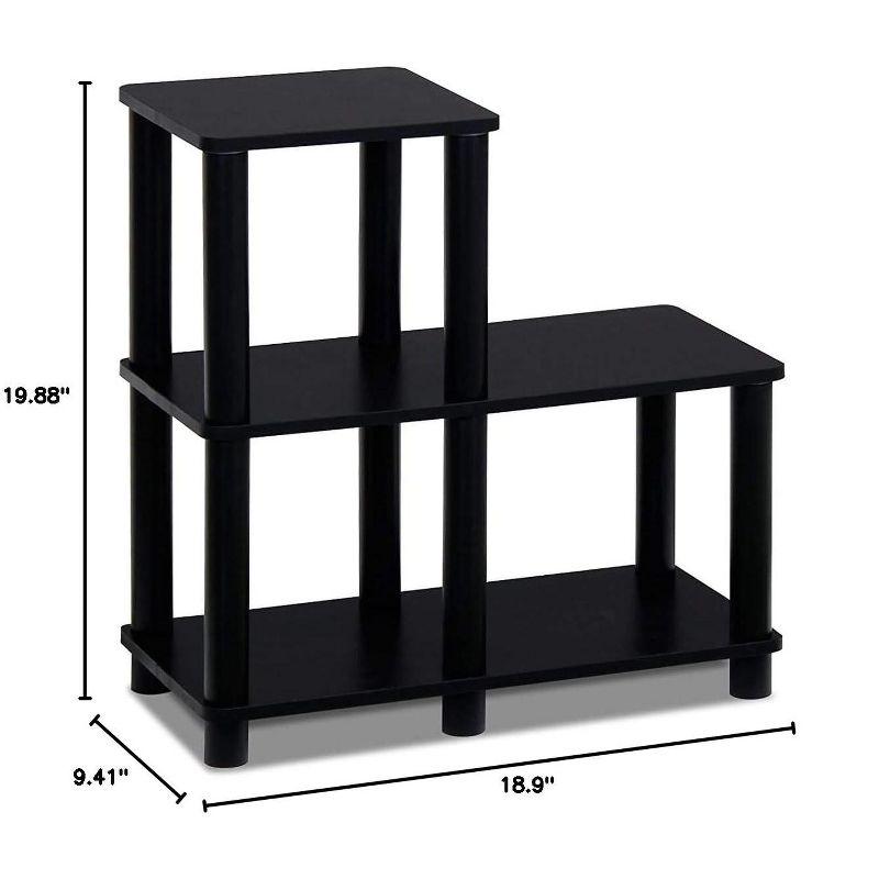 Furinno L-Shelf Open Decorative Bookshelf Multipurpose Bookcase,Espresso