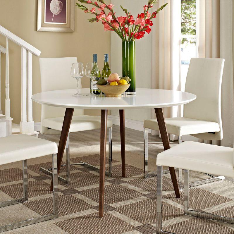 Canvas White Wood Dining Table by Modway