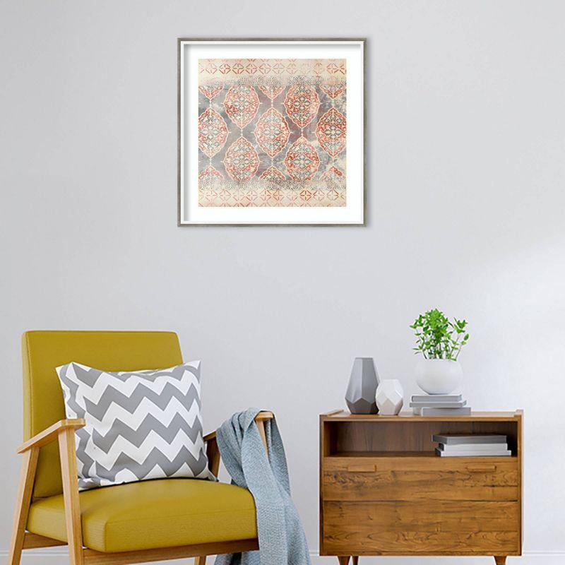 25" x 25" Earthy Indigo Textile III by June Erica Vess - Amanti Art: Vintage Style, Abstract Giclee Print