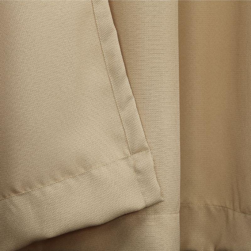 2pc 56"x36" No. 918 Semi-Sheer Montego Casual Textured Grommet Kitchen Curtain Tier Pair Taupe: 36 Inch Kitchen Window Curtains