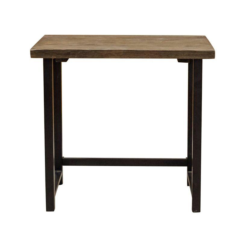 Alaterre Furniture Pomona Writing Desk Metal and Solid Wood Natural : Modern Style, No Storage, Spot Clean, 30" Height