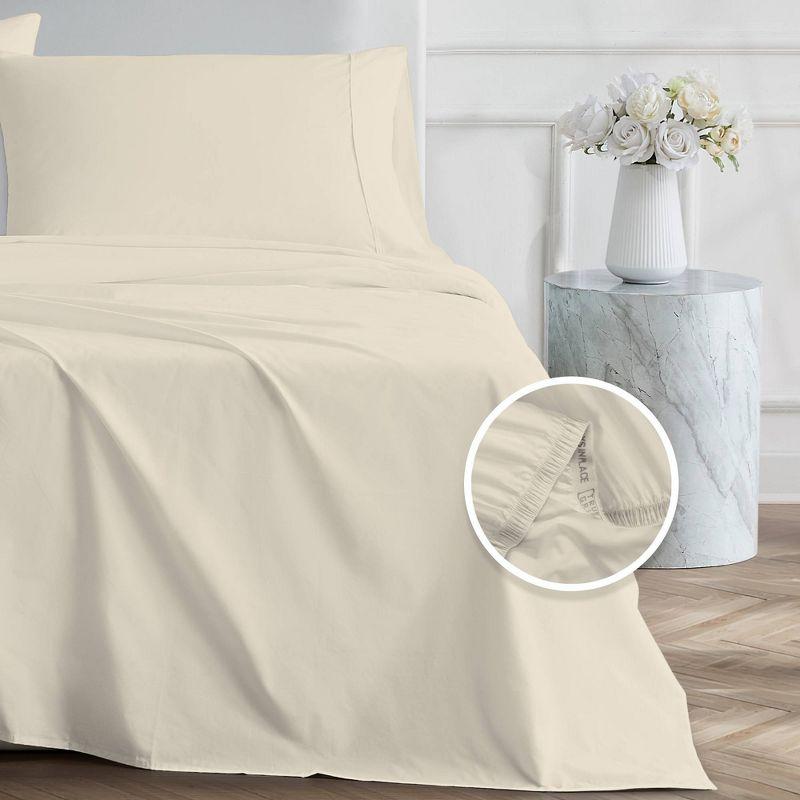 Aireolux Luxury 100% Cotton 600TC Ultra-Soft & Silky Wrinkle-Resistant Sheet Set