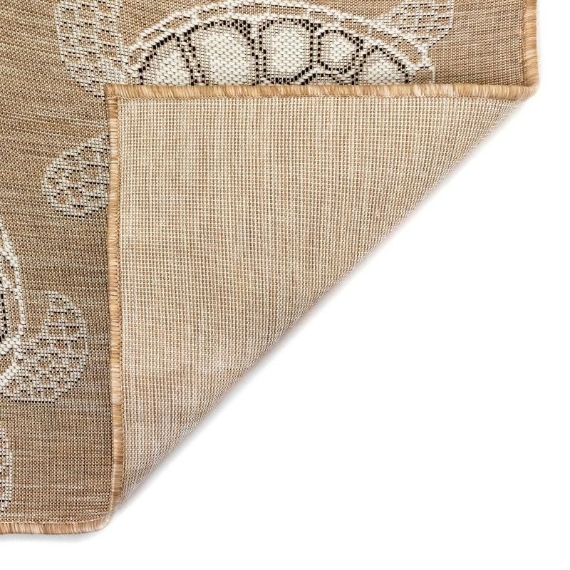 Liora Manne Carmel Vintage Floral Indoor/Outdoor Rug Sand 3'3" x 4'11"