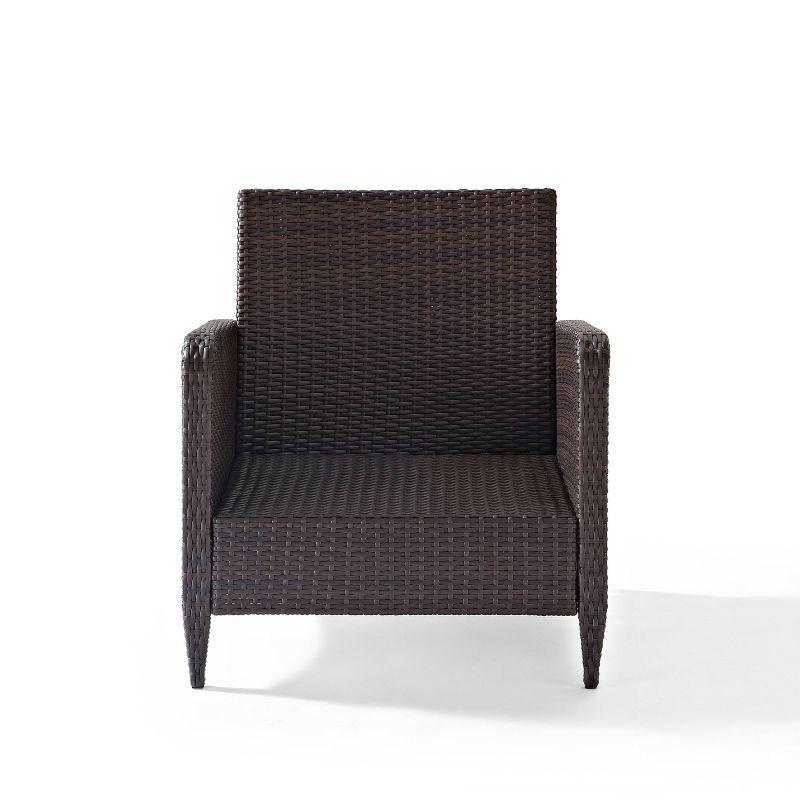 Kiawah Gray Woven Outdoor Accent Chair with Cushions