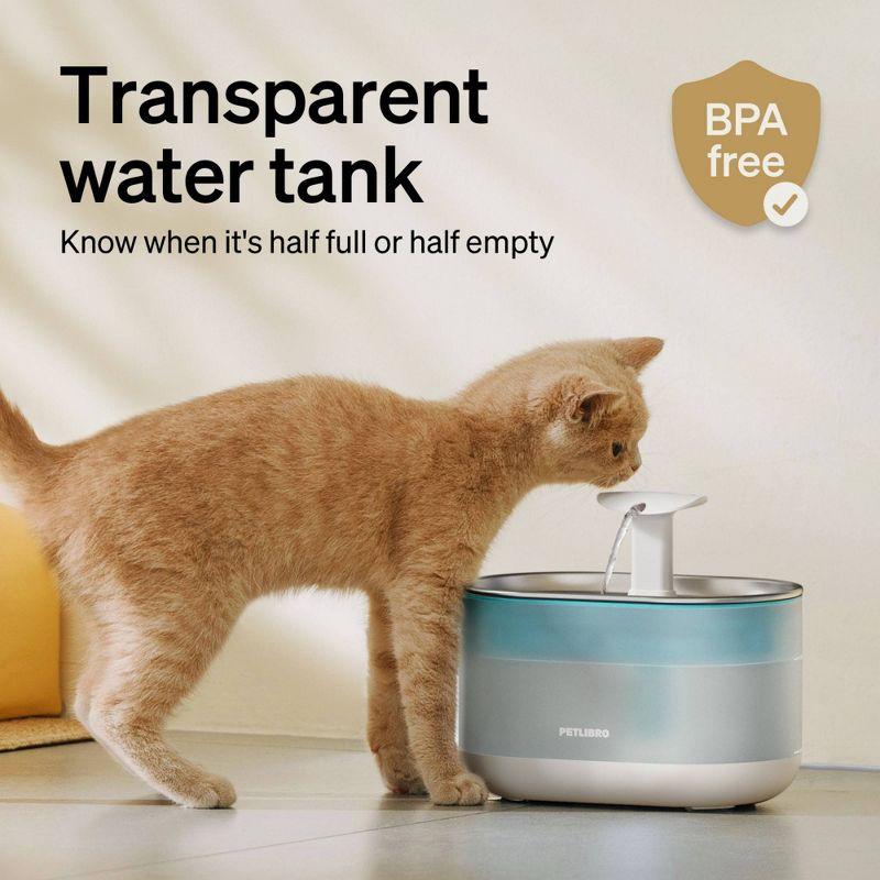 Petlibro 2.1L Capsule Stainless Water Cat Automated Fountain