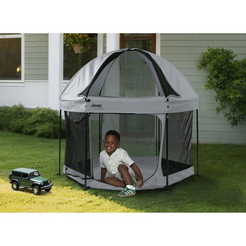 Jeep Hexagon Pop Up Playard with Removable Canopy