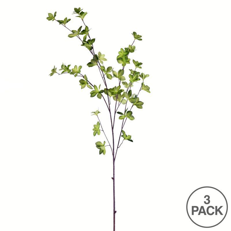 Vickerman 46" Artificial Green Leaf Spray. Includes 3 sprays per pack.