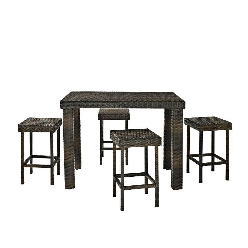 Palm Harbor Brown Wicker 5-Piece Outdoor Dining Set